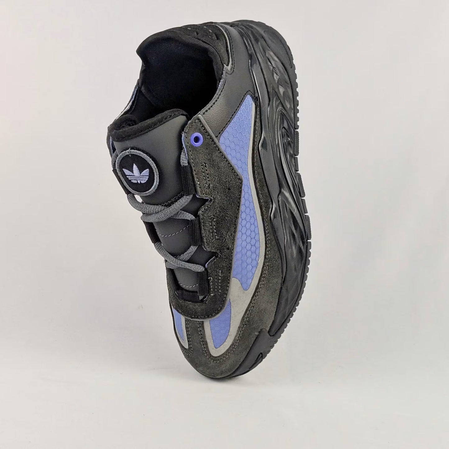 Adidas Originals Niteball Mens Sneaker Black Grey Blue Trainer - Overstocked
