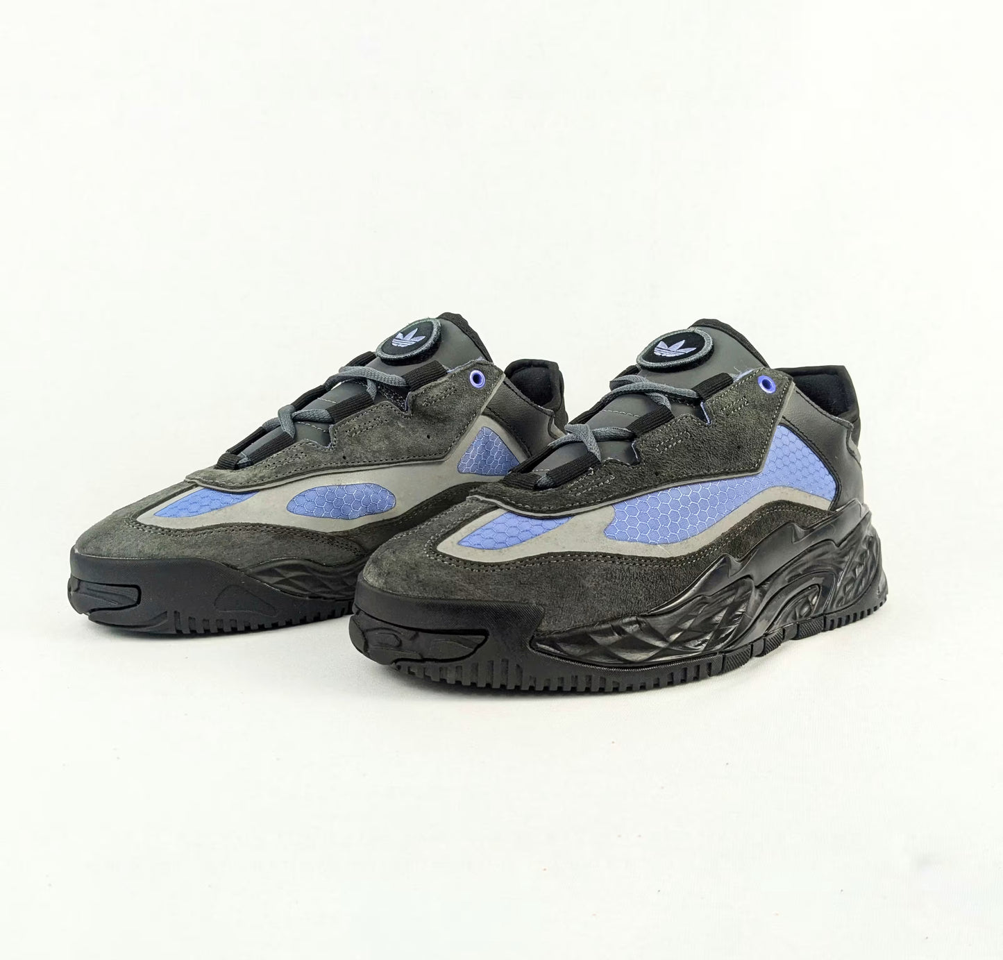 Adidas Originals Niteball Mens Sneaker Black Grey Blue Trainer - Overstocked