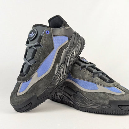 Adidas Originals Niteball Mens Sneaker Black Grey Blue Trainer - Overstocked