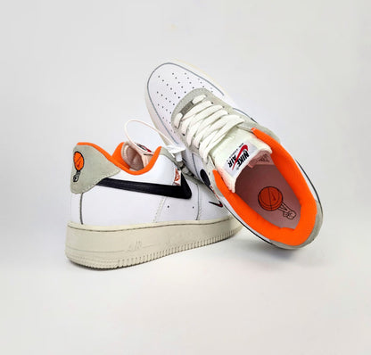 Nike Air Force 1 '07 LV8 'Hoops Pack White Total Orange' DX3357-100 - Overstocked